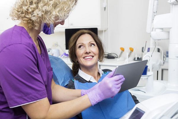 woman at the dentist