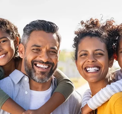 family smiling